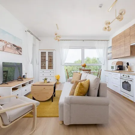 Апартаменты Bezowy Przy Parku W Katowicach Z Widokiem Na Staw I Biurkiem By Renters *